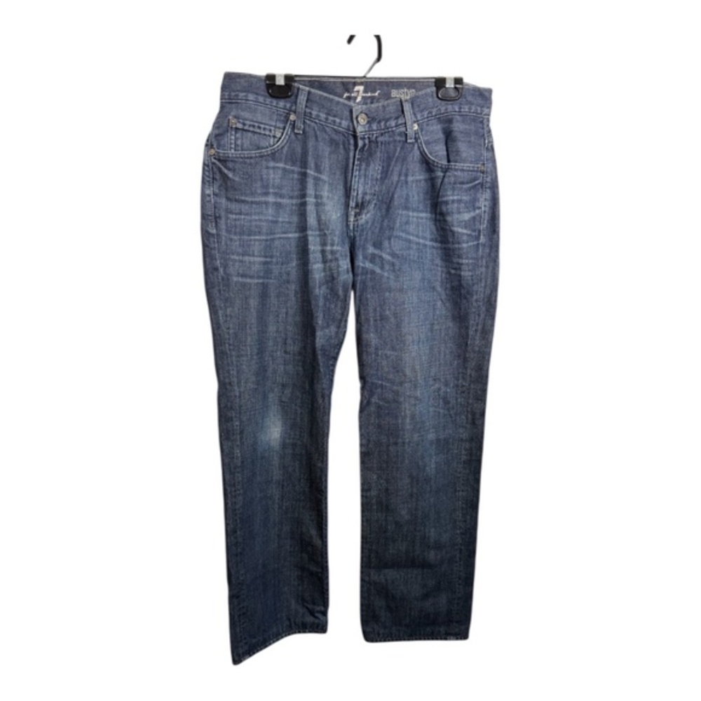 7 For All Mankind Jeans Mens Size 34 Blue Austyn Relaxed Straight Dark Wash